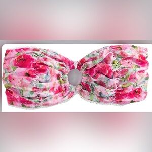 Floral Pink Hair Bow